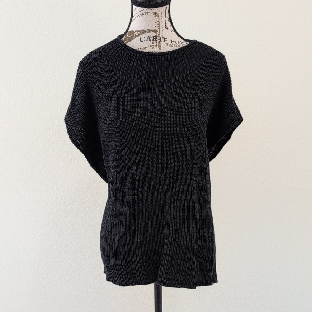 Eileen Fisher Charcoal Knit Top